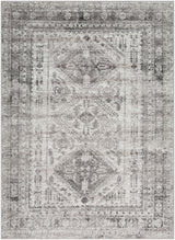 Neelam Vintage Oriental Boho Light Grey/White/Charcoal Rug