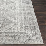 Neelam Vintage Oriental Boho Light Grey/White/Charcoal Rug