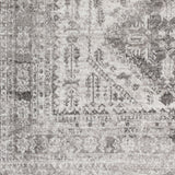 Neelam Vintage Oriental Boho Light Grey/White/Charcoal Rug