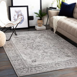 Sanvi Vintage Oriental Boho Charcoal Rug