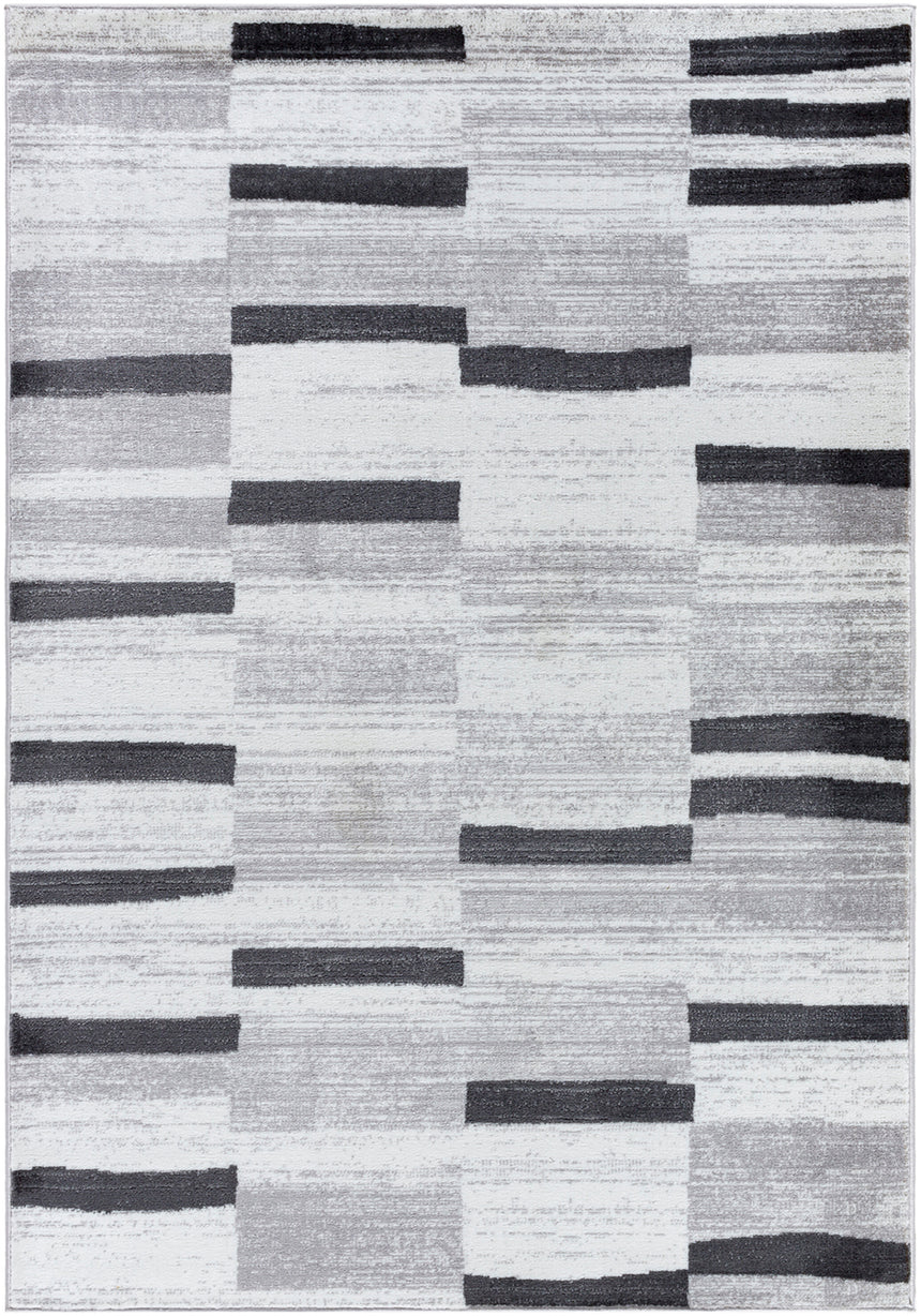 Aisha Scandi Modern Black Rug