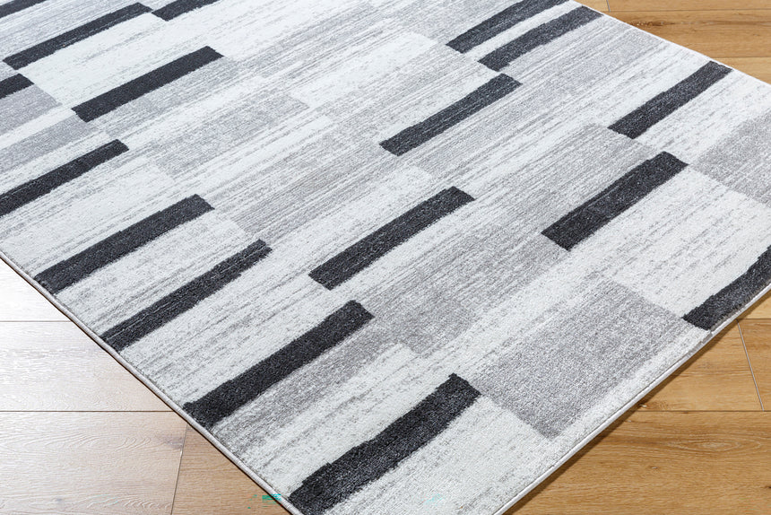 Aisha Scandi Modern Black Rug