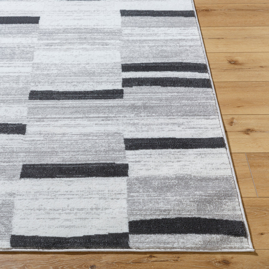 Aisha Scandi Modern Black Rug