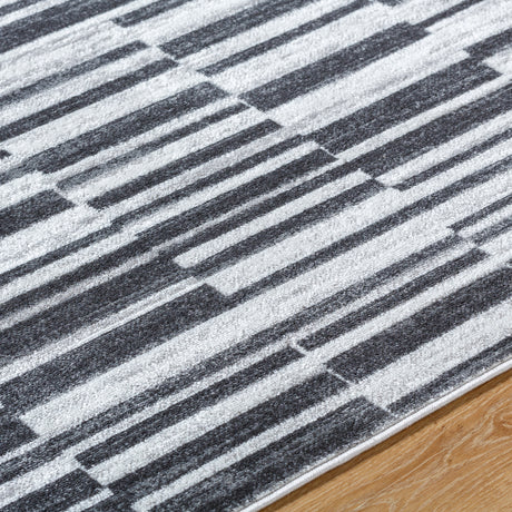Vartika Scandi Modern Black Rug - Image 3