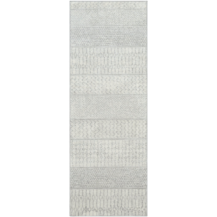 Adele Scandi Geometric Silver Grey Rug