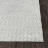 Adele Scandi Geometric Silver Grey Rug