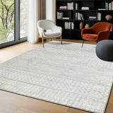 Adele Scandi Geometric Silver Grey Rug