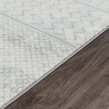 Adele Scandi Geometric Silver Grey Rug