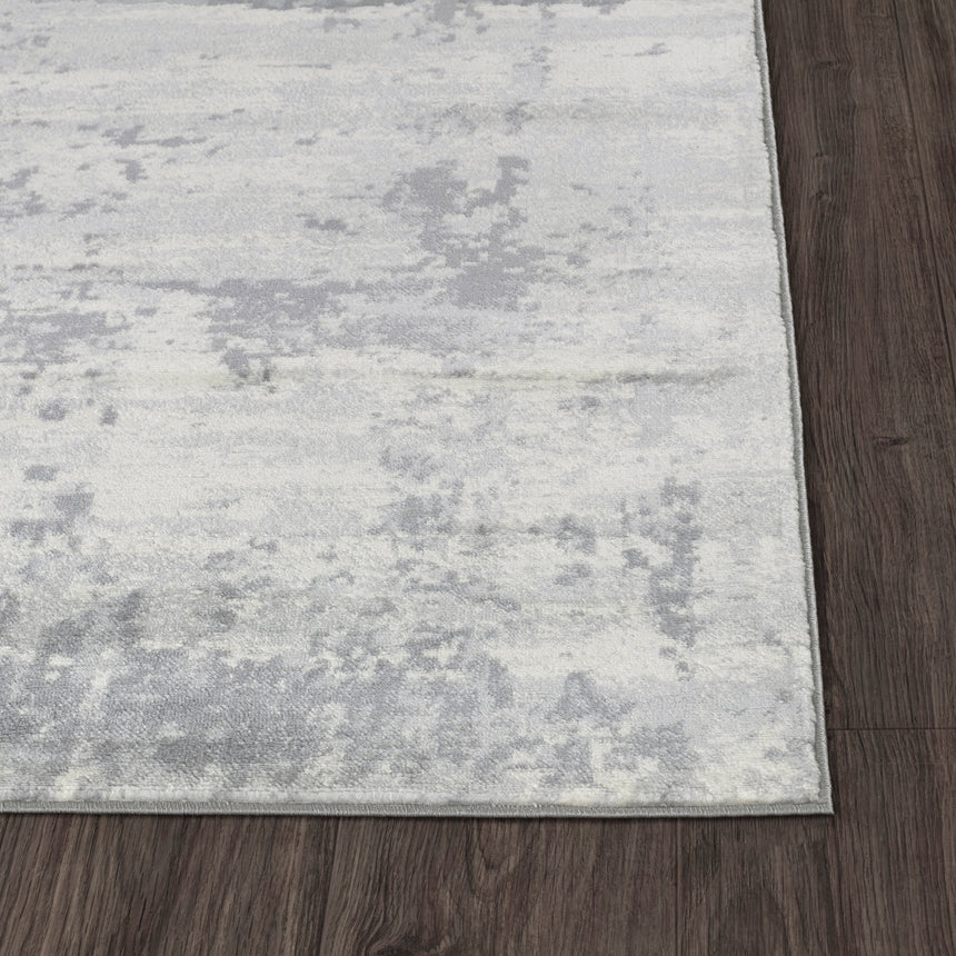 Victoire Abstract Modern Marble Grey/Ivory Rug - Image 5