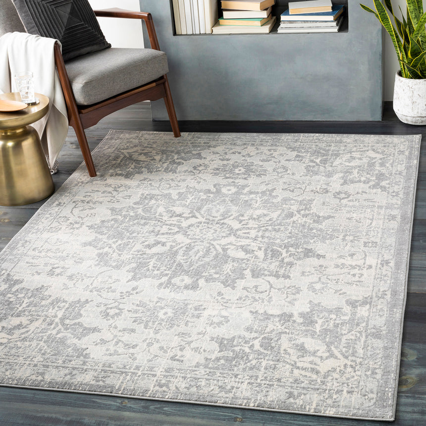 Sage Vintage Oriental Boho Medium Grey Rug