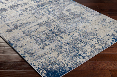 Victoire Abstract Modern Marble Dark Blue Rug - Image 6