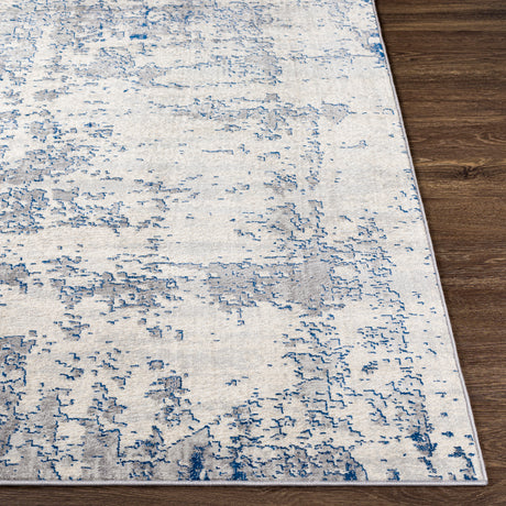 Victoire Abstract Modern Marble Dark Blue Rug - Image 5
