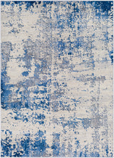 Victoire Abstract Modern Marble Sky Blue Rug - Image 1
