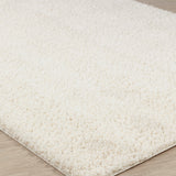 Soso Shaggy Solid Color Plush Pile Cream Rug