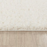 Soso Shaggy Solid Color Plush Pile Cream Rug