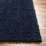 Soso Shaggy Solid Color Plush Pile Dark Blue Rug