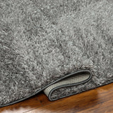 Soso Shaggy Solid Color Plush Pile Dark Grey Rug