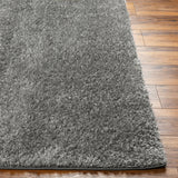 Soso Shaggy Solid Color Plush Pile Dark Grey Rug