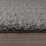 Soso Shaggy Solid Color Plush Pile Dark Grey Rug
