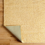Soso Shaggy Solid Color Plush Pile Yellow Rug