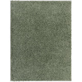 Soso Shaggy Solid Color Plush Pile Green Rug