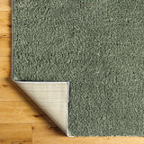 Soso Shaggy Solid Color Plush Pile Green Rug