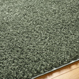 Soso Shaggy Solid Color Plush Pile Green Rug