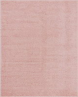 Soso Shaggy Solid Color Plush Pile Pink Rug