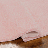 Soso Shaggy Solid Color Plush Pile Pink Rug