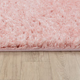 Soso Shaggy Solid Color Plush Pile Pink Rug