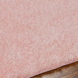Soso Shaggy Solid Color Plush Pile Pink Rug