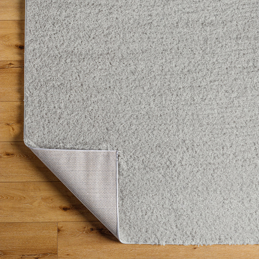 Soso Shaggy Solid Color Plush Pile Light Grey Rug