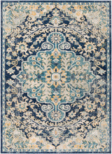 Maverick Vintage Oriental Boho Sky Blue Rug