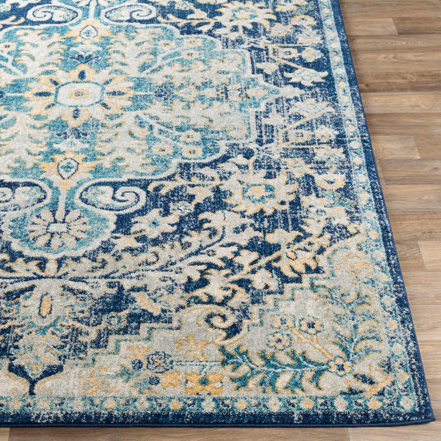 Maverick Vintage Oriental Boho Sky Blue Rug