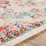 Maverick Vintage Oriental Boho Bright Red Rug