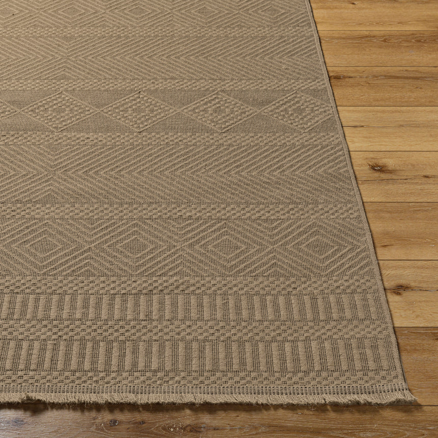 Mythri Cottage Tan Machine Washable Jute Rug