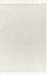 Elaine Berber Geometric High Pile Cream Rug - Image 1