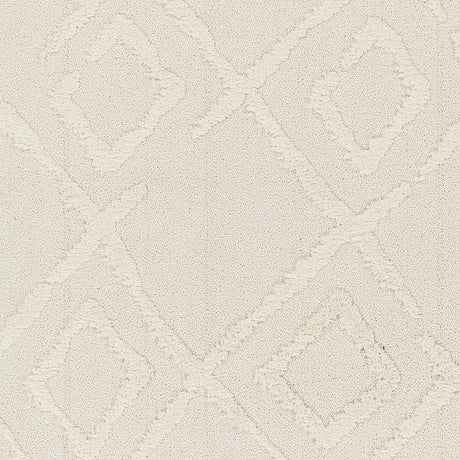 Elaine Berber Geometric High Pile Cream Rug - Image 7