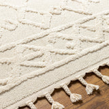 Elaine Berber Geometric High Pile Cream Rug - Image 3