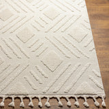 Selene Berber Geometric High Pile Ivory Rug