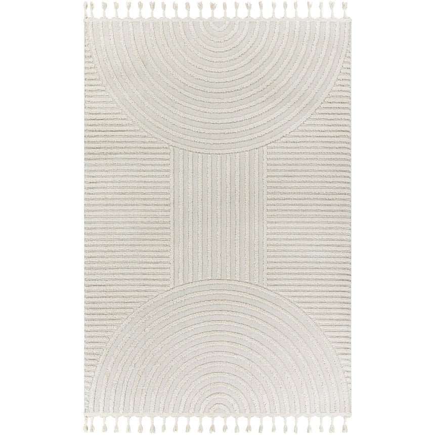 Matilda Scandi Geometric High Pile Ivory Rug