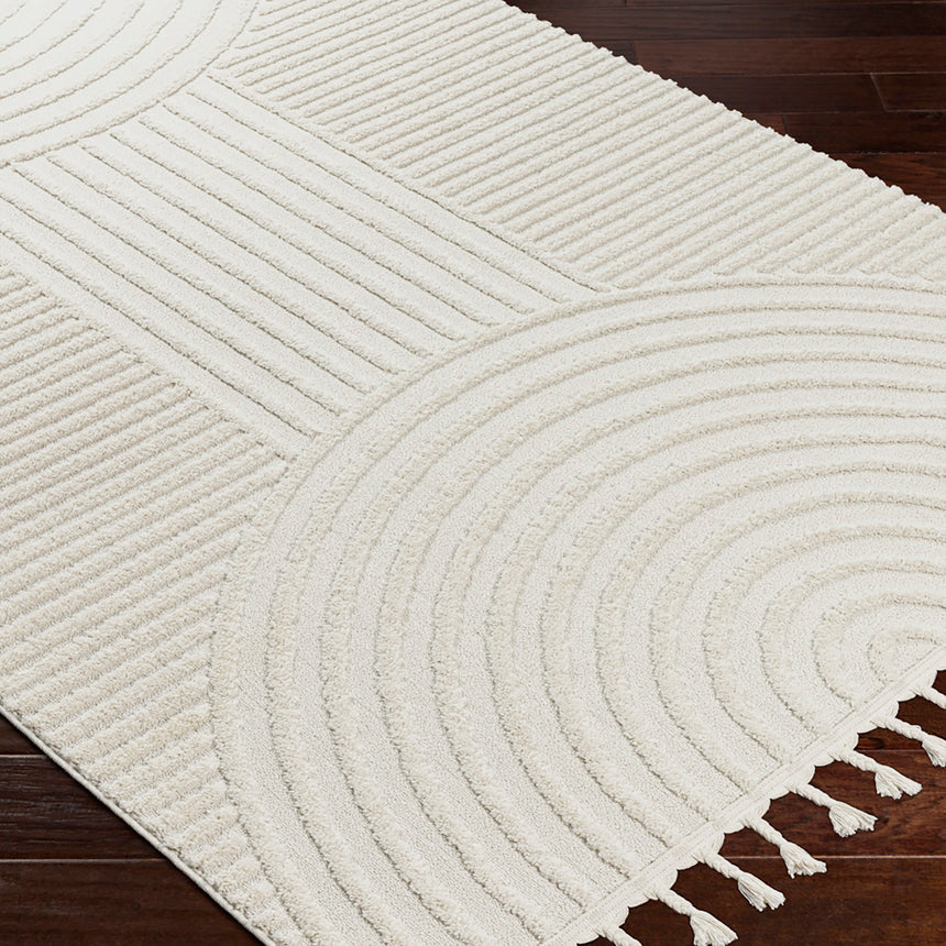 Matilda Scandi Geometric High Pile Ivory Rug