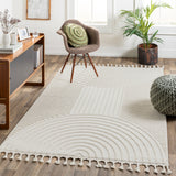 Matilda Scandi Geometric High Pile Ivory Rug