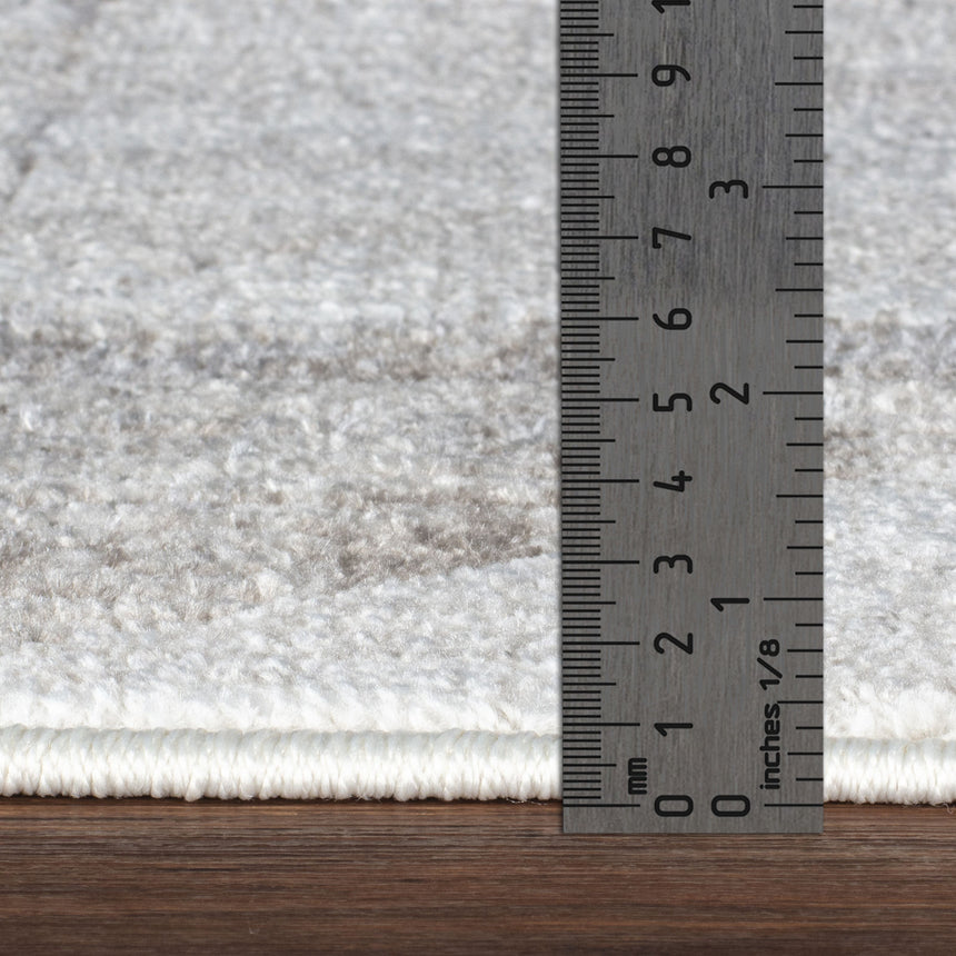 Haven Scandi Geometric White/Grey Rug