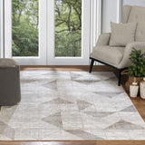 Haven Scandi Geometric White/Grey Rug