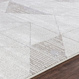 Haven Scandi Geometric White/Grey Rug