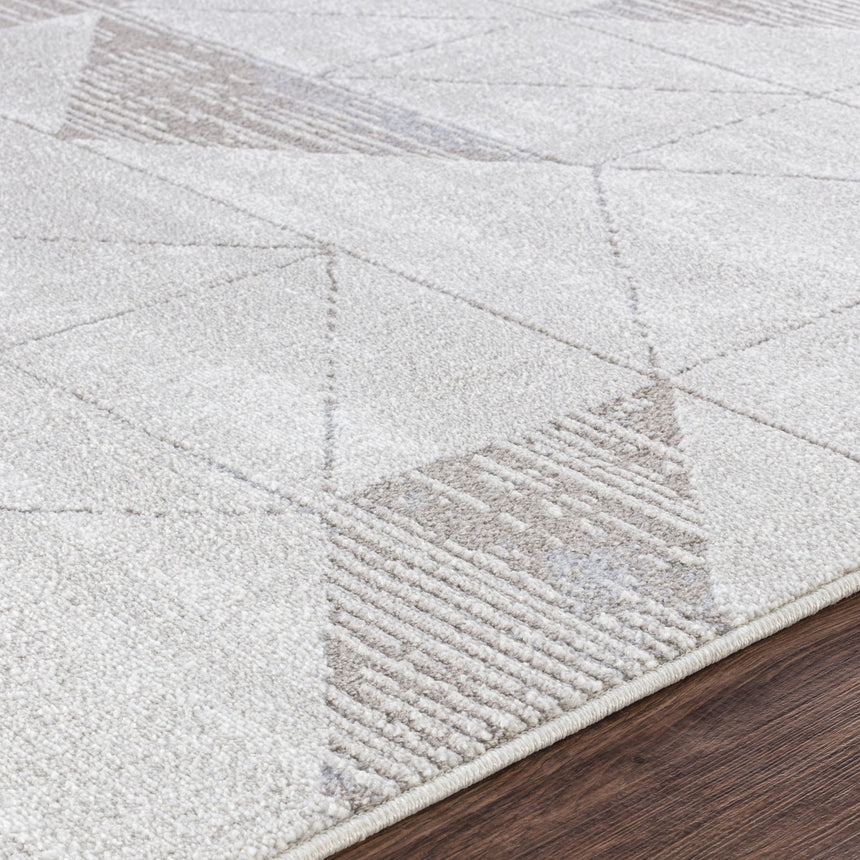 Haven Scandi Geometric White/Grey Rug