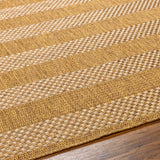 Bahati In- & Outdoor Jute-Look Brown/White Black Striped Rug