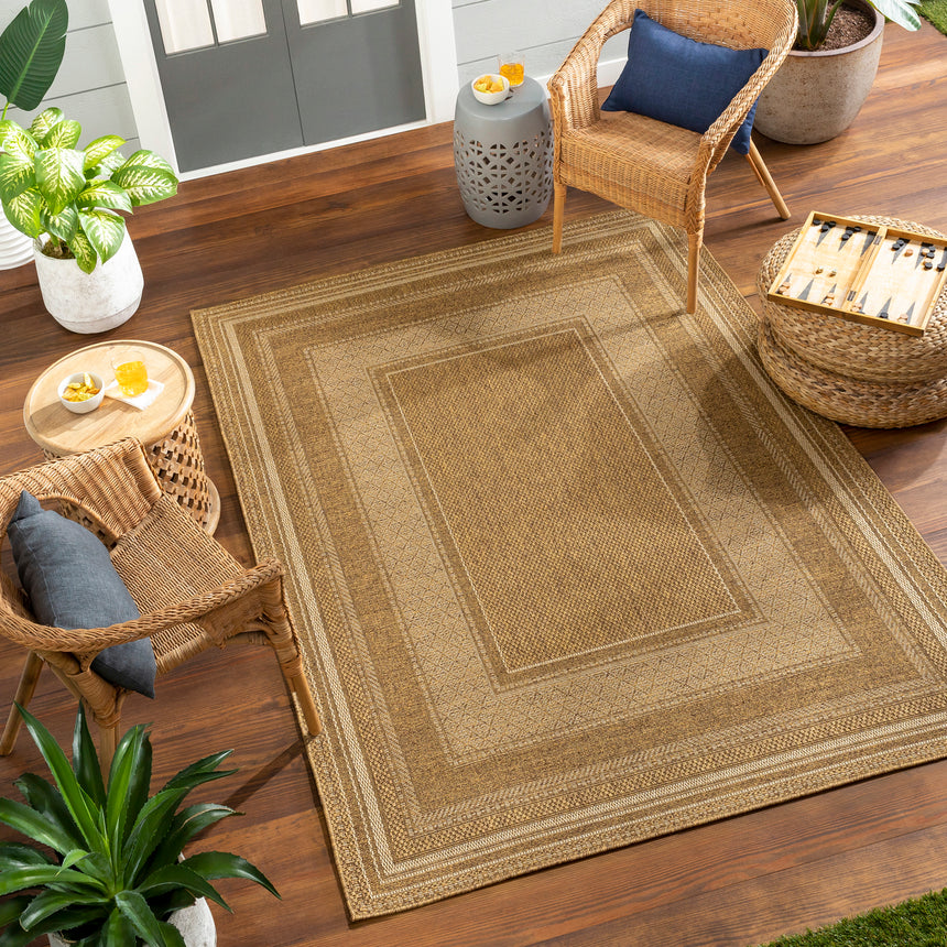 Siddhi In- & Outdoor Jute-Look Beige/Brown Rug