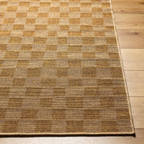 Jerrie In- & Outdoor Jute-Look Medium Brown Checkered Rug